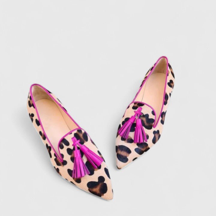 Hannah Leopard Print Tassel Loafers
