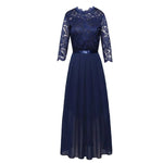 Katharina Lace Chiffon Maxi Evening Dress