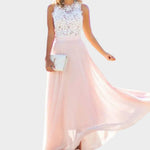 Nora Lace Chiffon Maxi Evening Dress