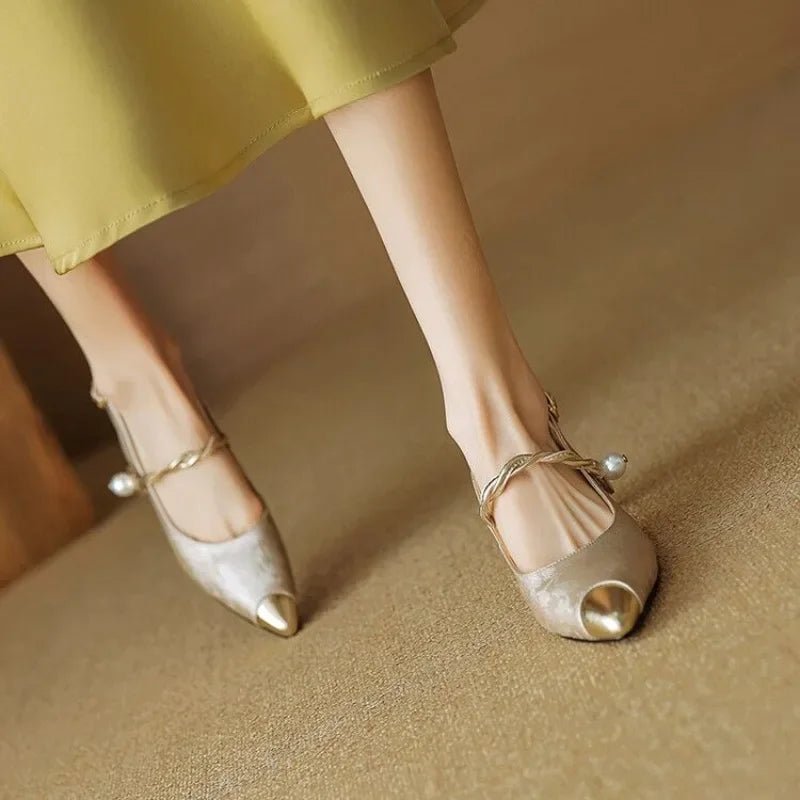 Amelie Jacquard Kitten Heel Slingback Pumps