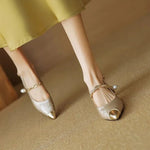 Amelie Jacquard Kitten Heel Slingback Pumps