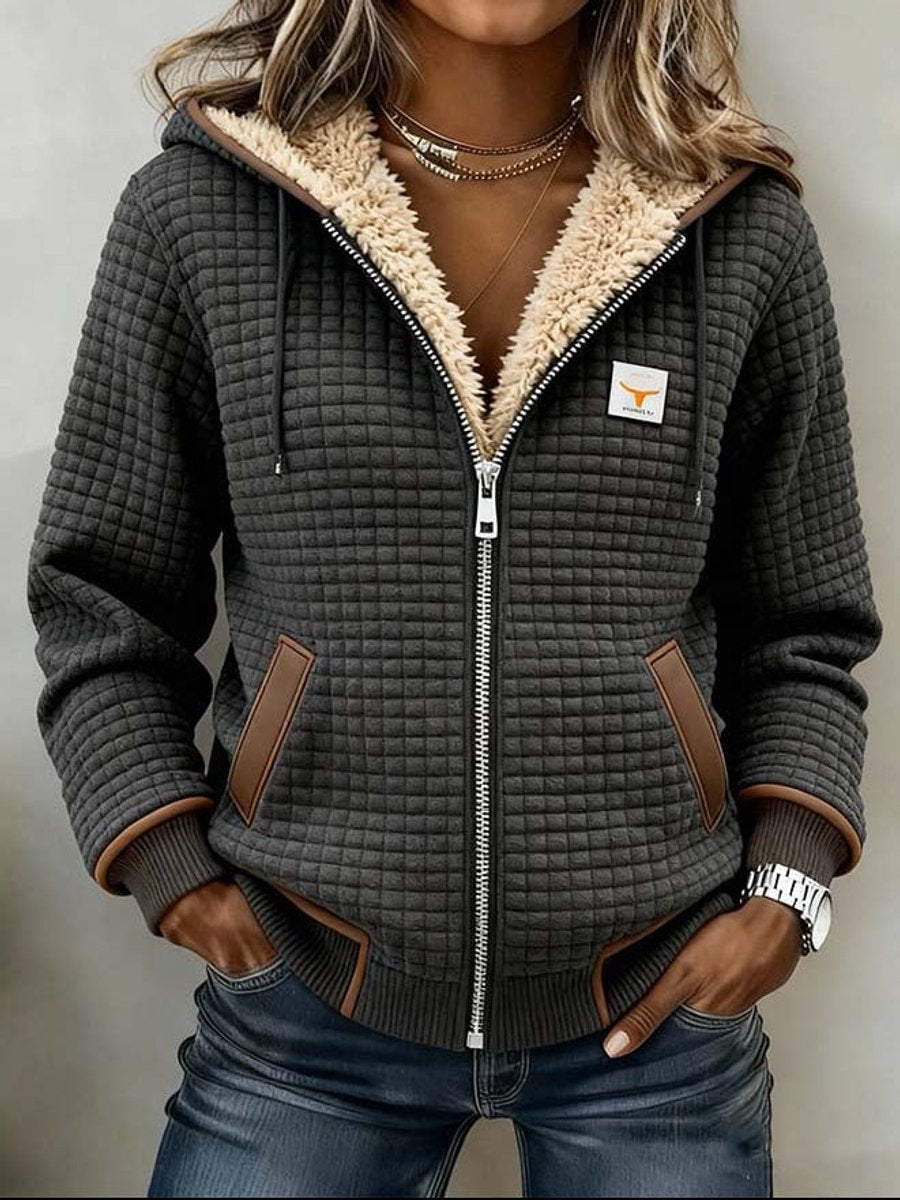 Annika Fleece-Lined Quilted Zip Jacket