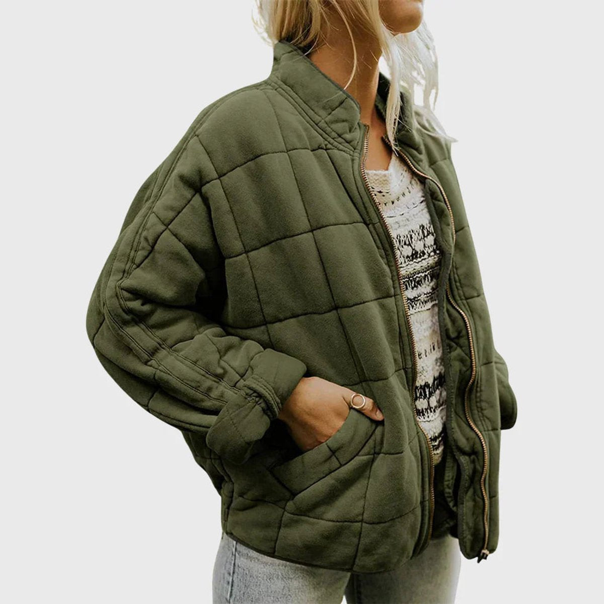 Nora Lightweight Quilted Zip Jacket