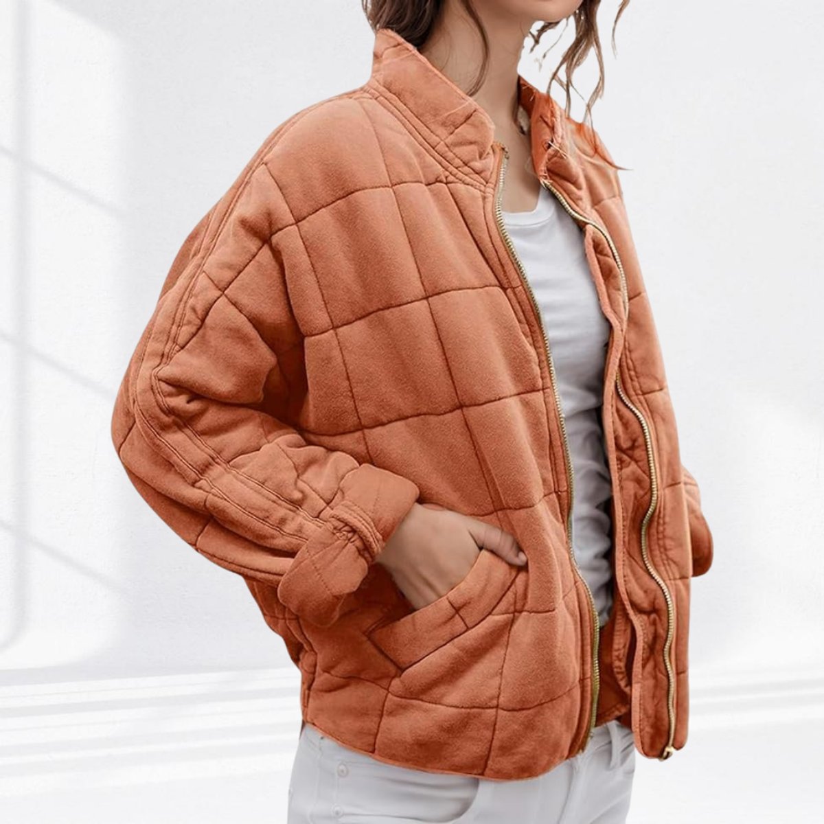 Nora Lightweight Quilted Zip Jacket