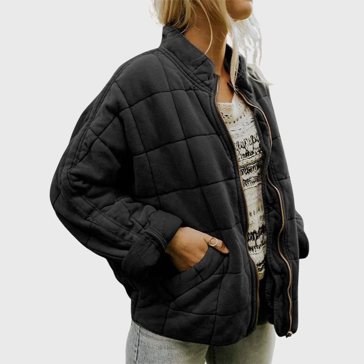 Nora Lightweight Quilted Zip Jacket