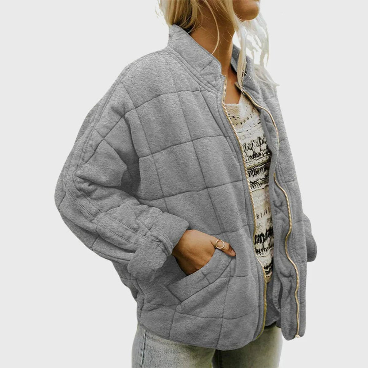 Nora Lightweight Quilted Zip Jacket