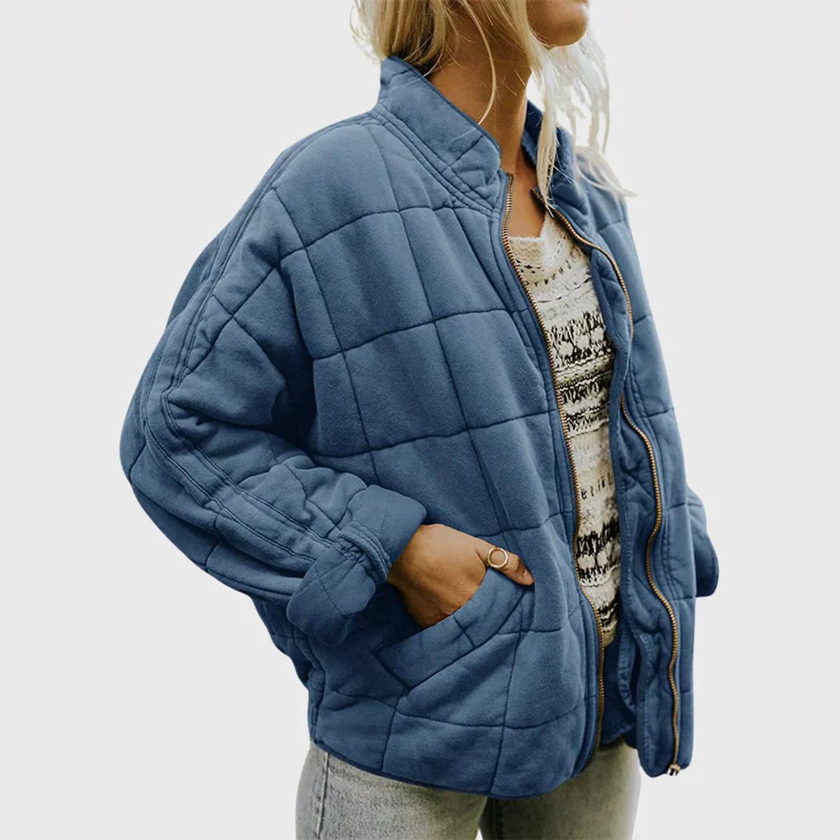 Nora Lightweight Quilted Zip Jacket