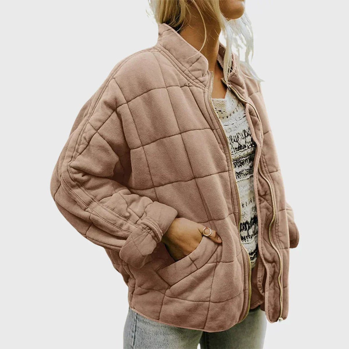 Nora Lightweight Quilted Zip Jacket