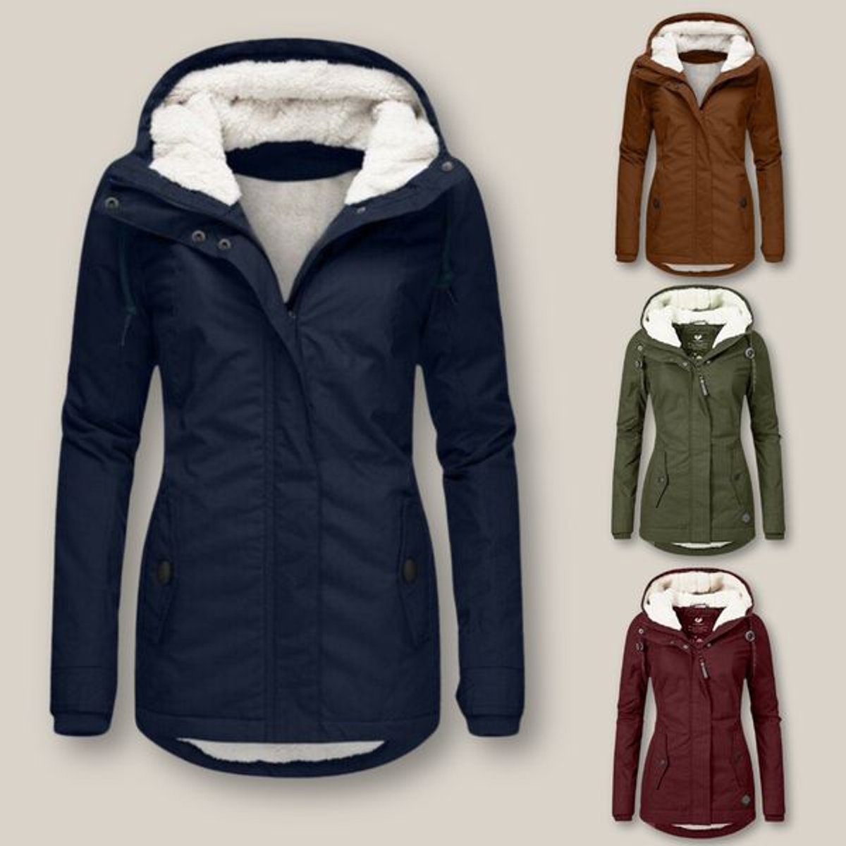 Leonie Fleece-Lined Hooded Winter Jacket