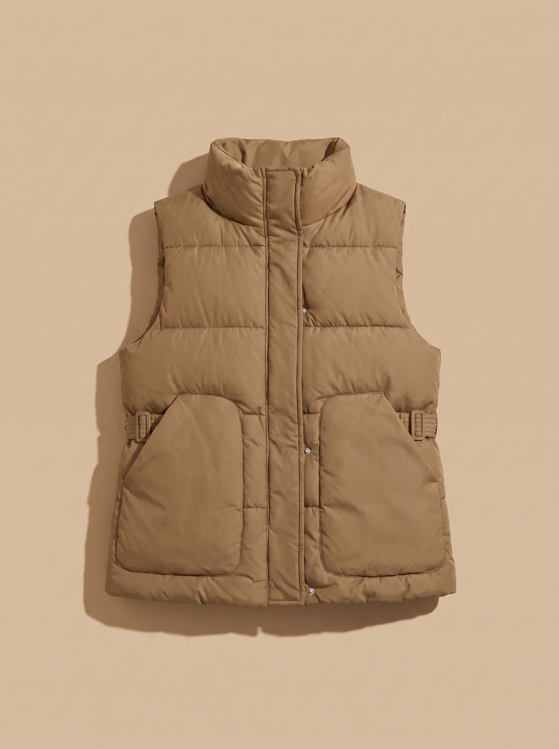 Marlene Flap-Pocket Quilted Vest