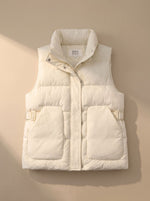 Marlene Flap-Pocket Quilted Vest
