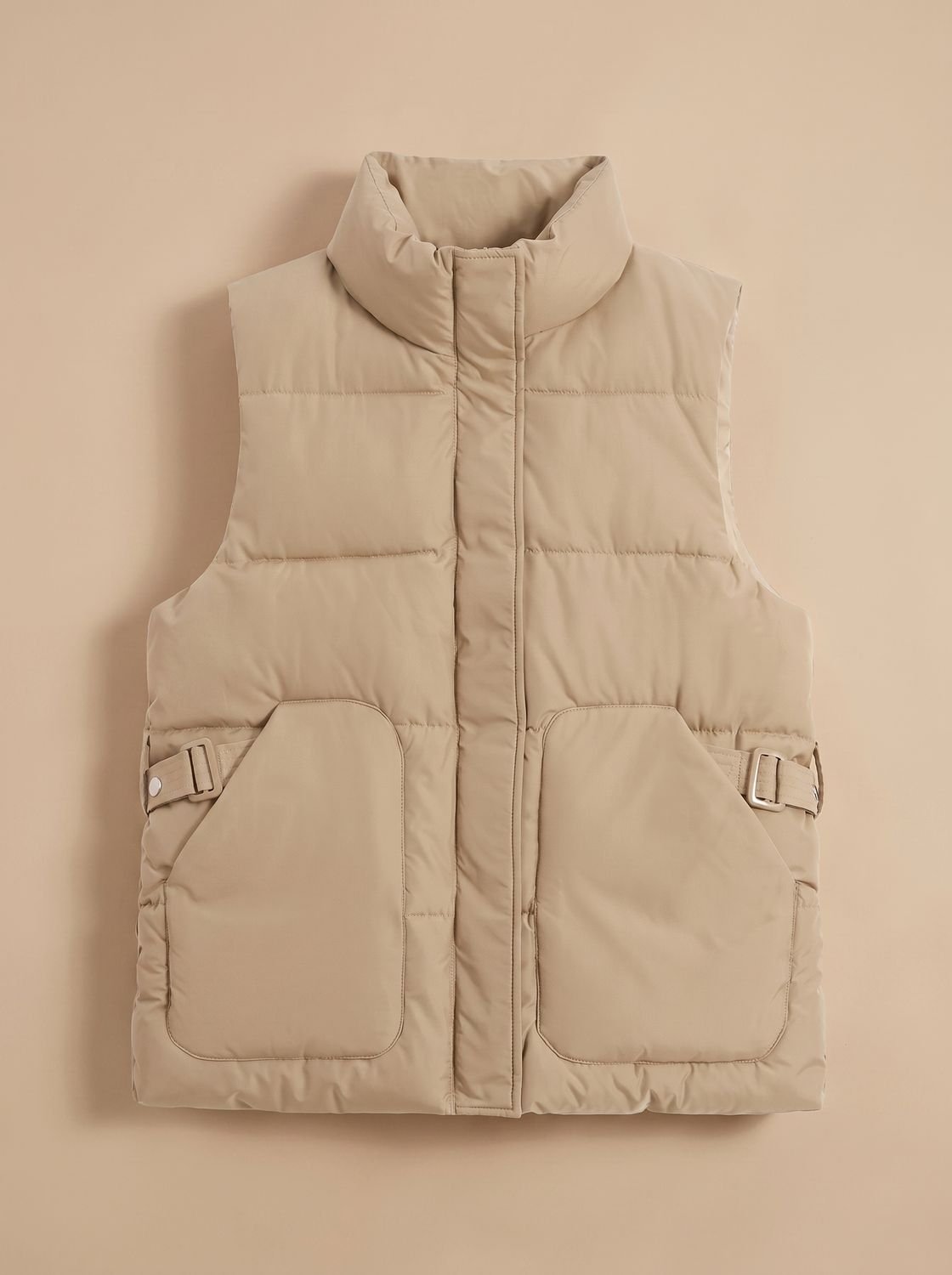 Marlene Flap-Pocket Quilted Vest