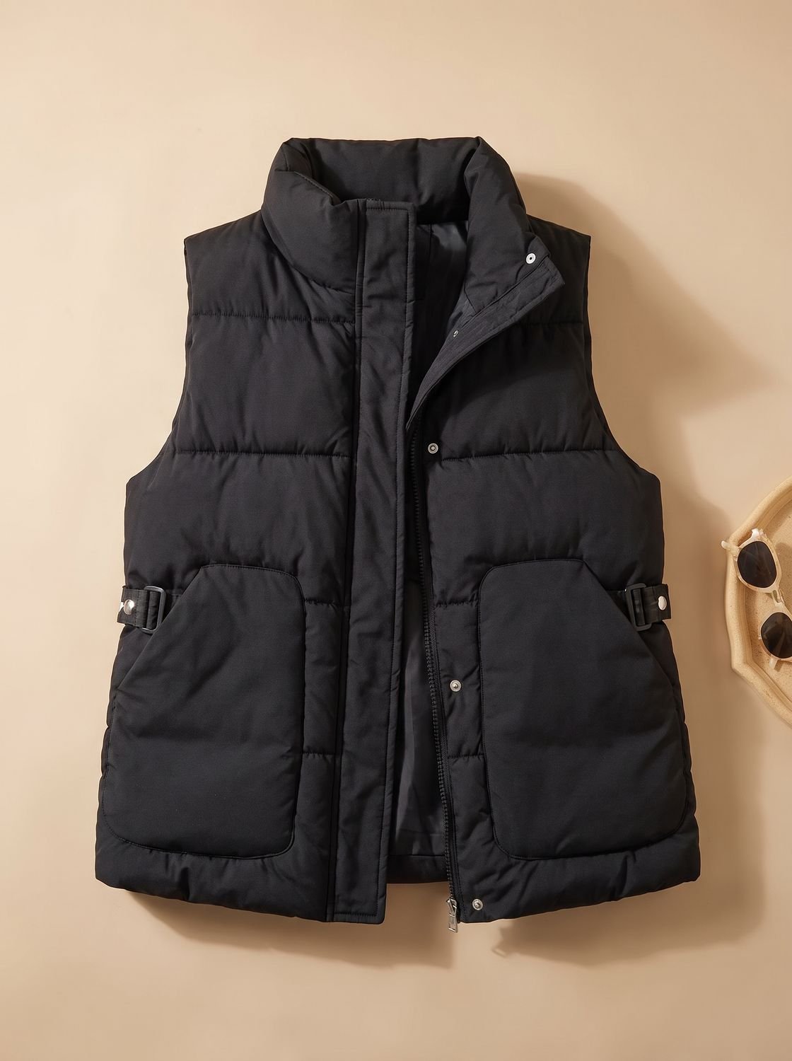 Marlene Flap-Pocket Quilted Vest