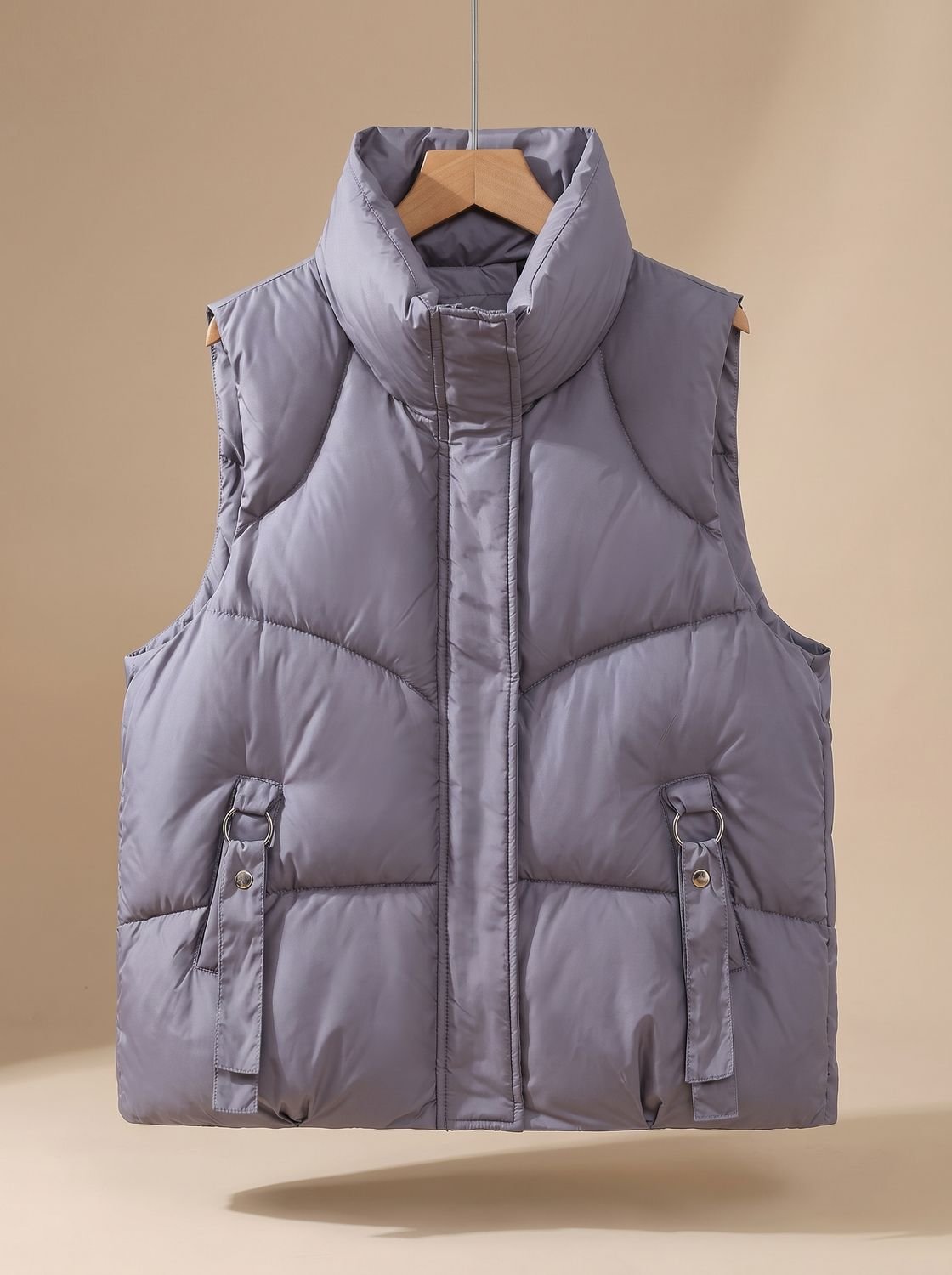 Nora Buckle-Strap Quilted Vest