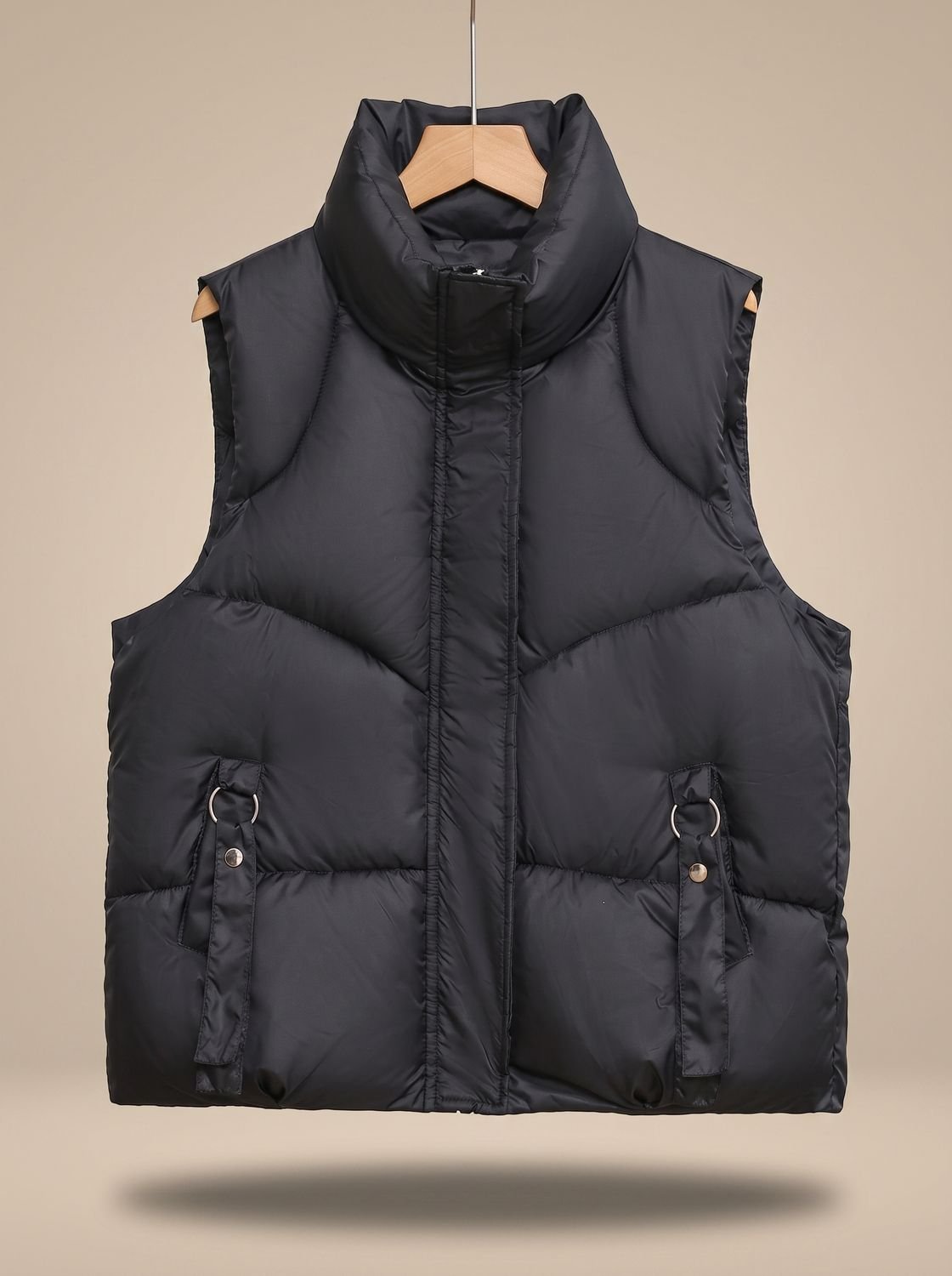 Nora Buckle-Strap Quilted Vest