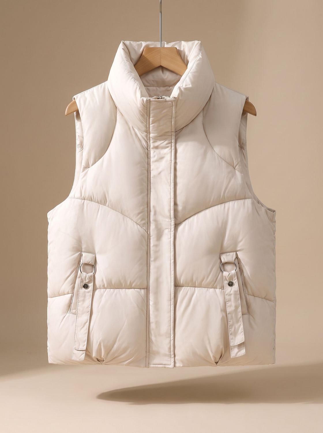 Nora Buckle-Strap Quilted Vest