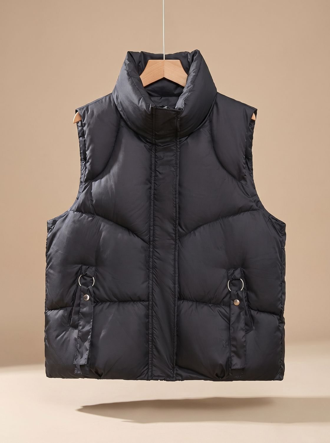 Nora Buckle-Strap Quilted Vest