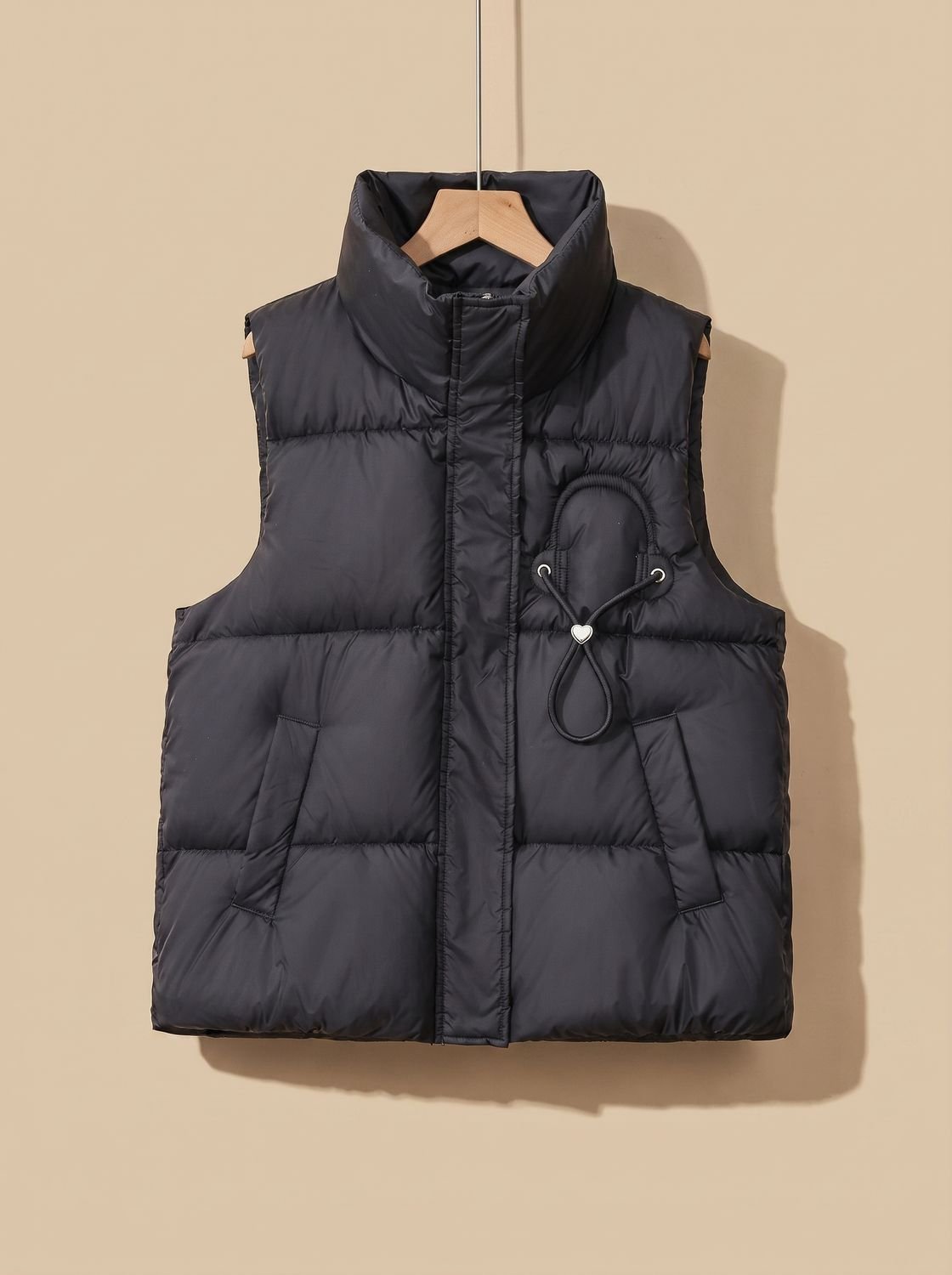 Leonie Heart-Detail Quilted Vest