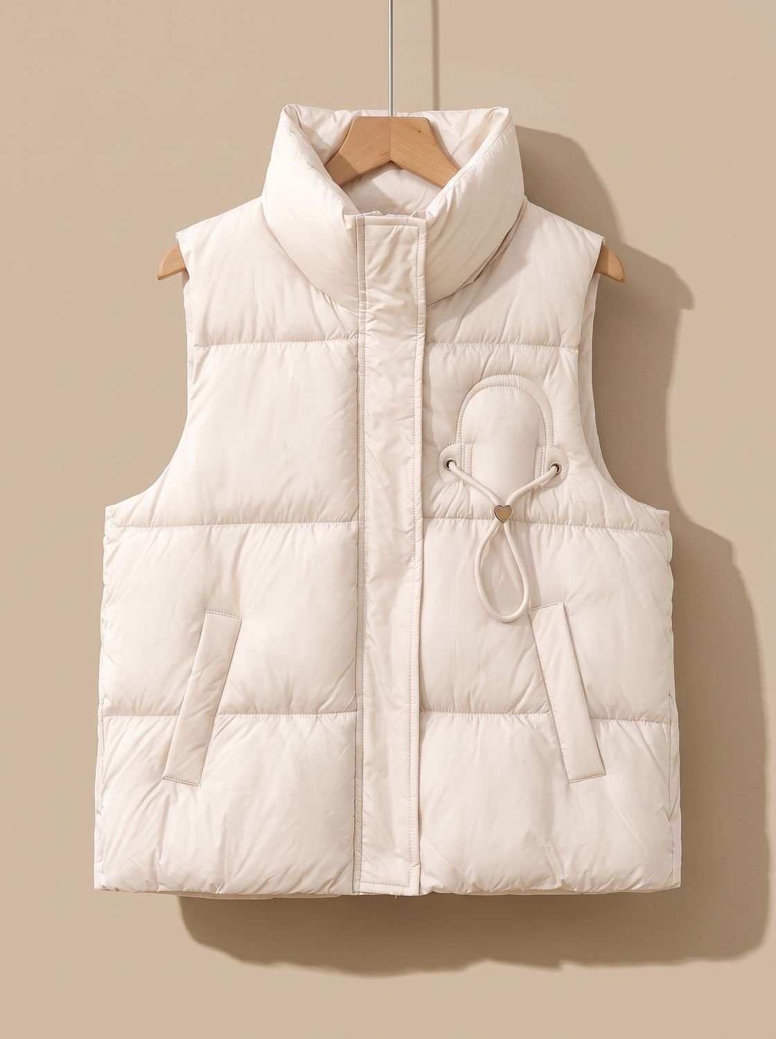 Leonie Heart-Detail Quilted Vest