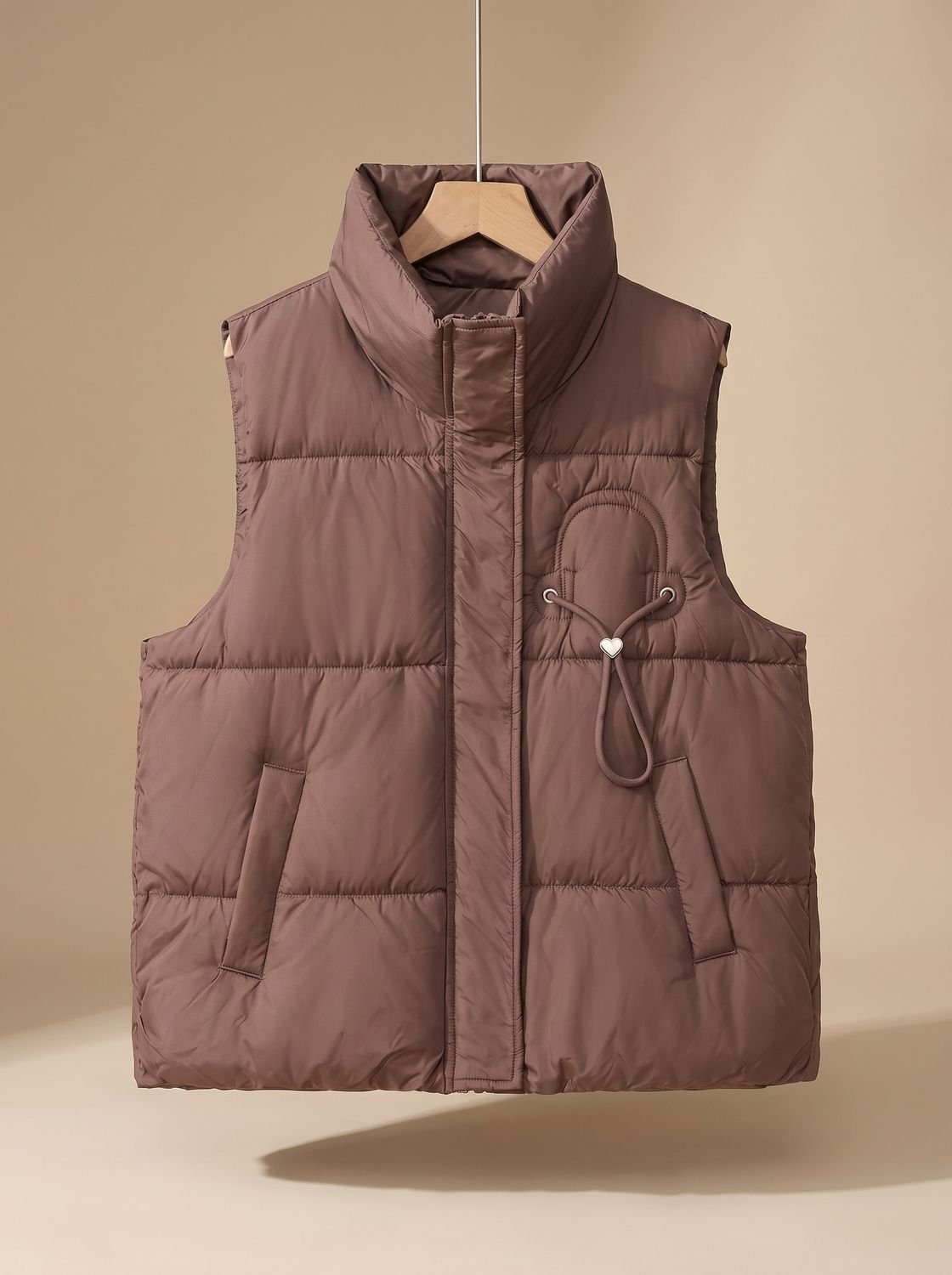 Leonie Heart-Detail Quilted Vest