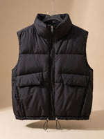 Sophie Quilted Stand-Collar Drawstring Vest