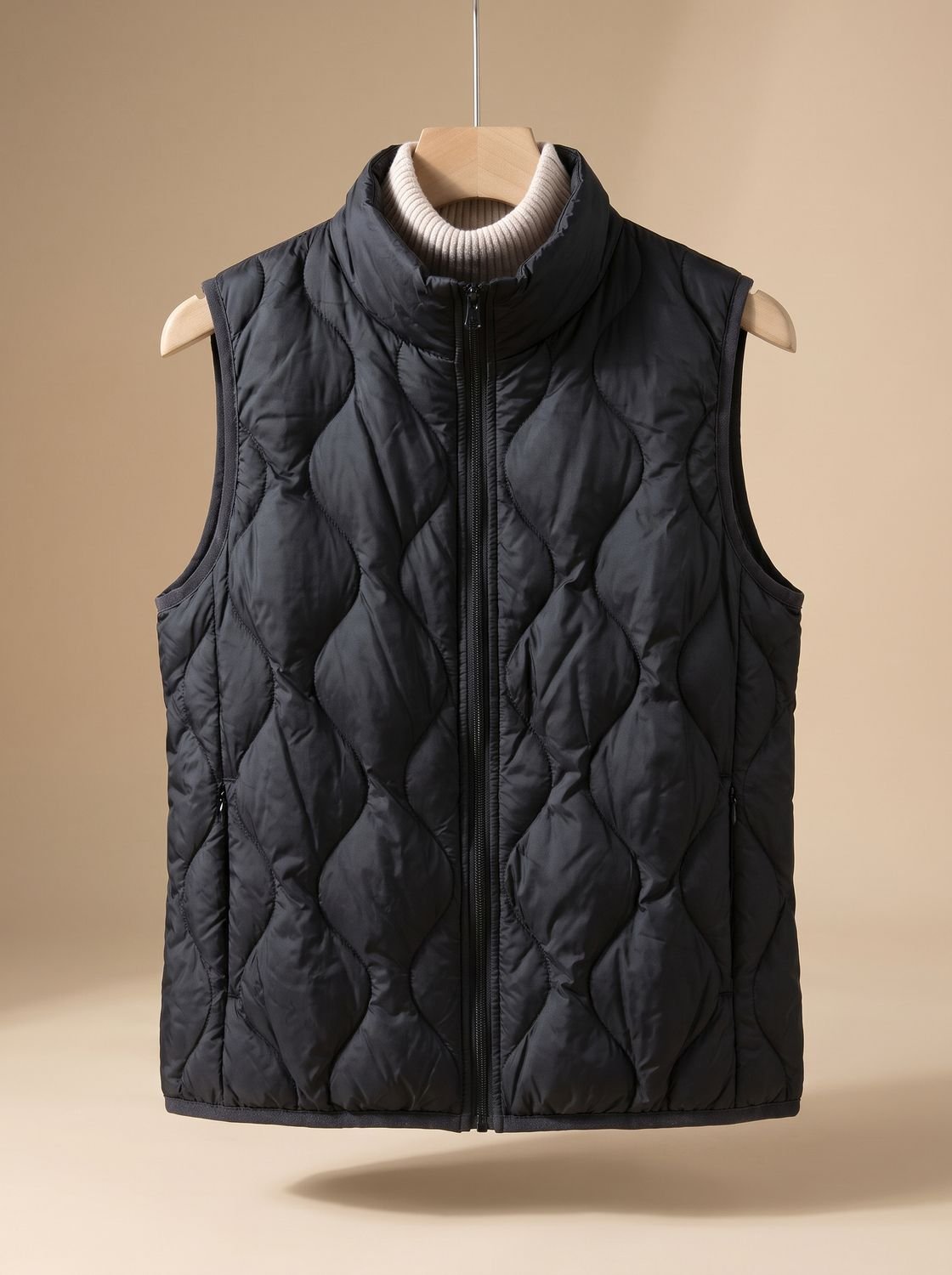 Marlene Quilted Stand-Collar Pocket Vest