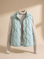 Marlene Quilted Stand-Collar Pocket Vest