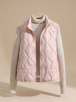 Marlene Quilted Stand-Collar Pocket Vest