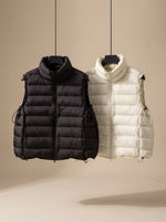 Annika Quilted Stand-Collar Zip Vest