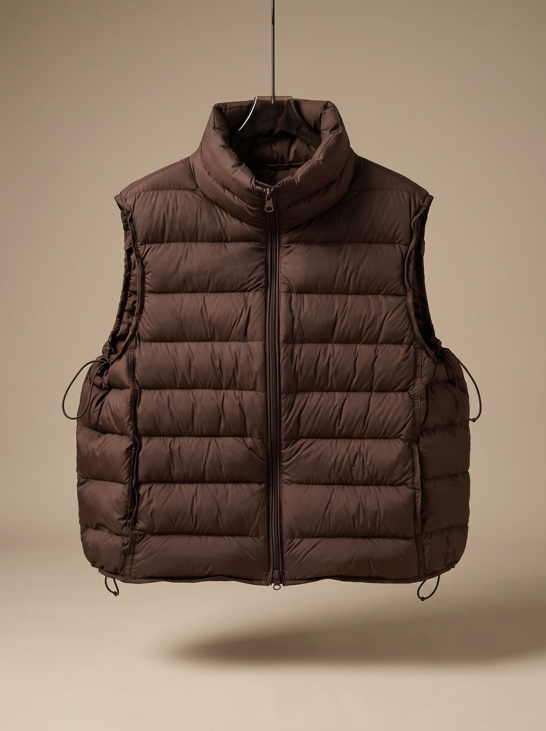 Annika Quilted Stand-Collar Zip Vest
