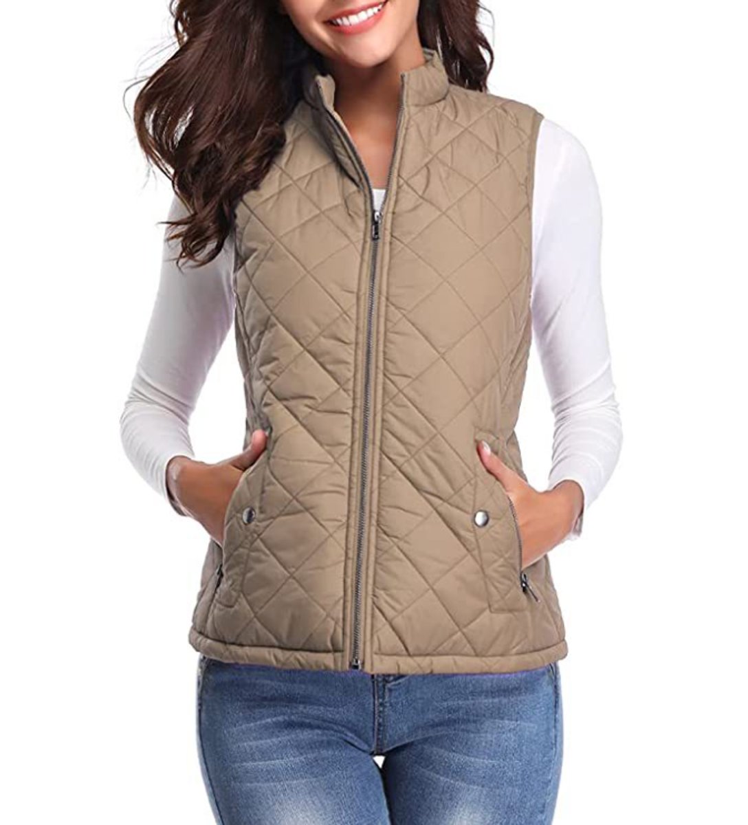 Leonie Lightly Lined Zip-Up Puffer Vest