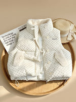 Marie Teddy-Lined Quilted Vest with Stand Collar