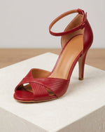 Johanna Stiletto Heel Ankle-Strap Open-Toe Sandals
