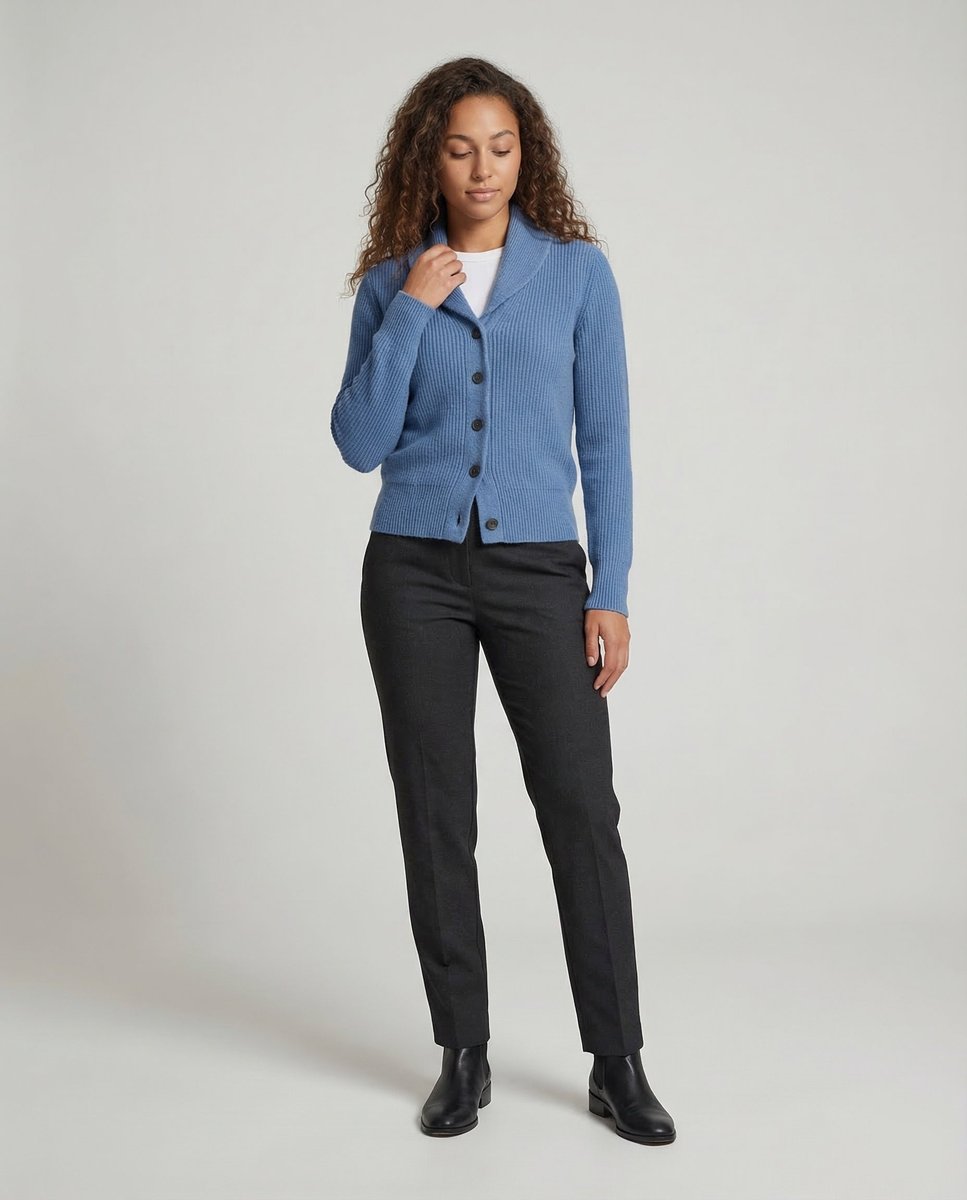Frieda Notch Collar Knit Cardigan