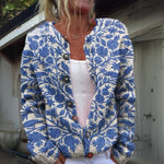 Hannah Floral Button-Front Knit Cardigan