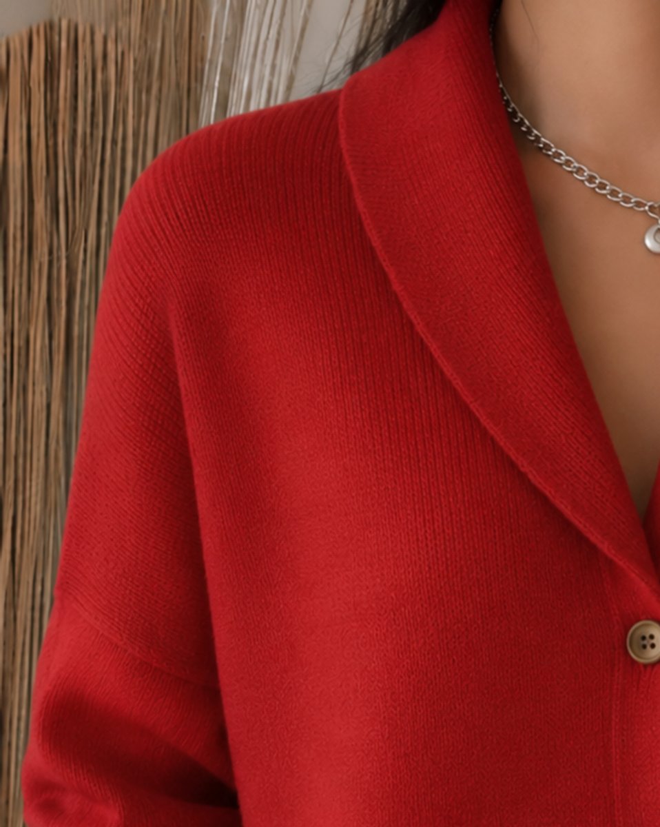 Nora Shirt-Collar Knit Cardigan