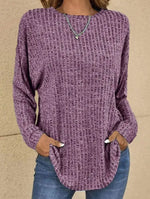 Mia Oversized Waffle Knit Crewneck Sweater