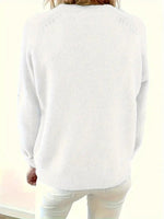 Marlene V-Neck Half-Button Knit Sweater