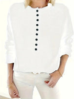 Marlene V-Neck Half-Button Knit Sweater