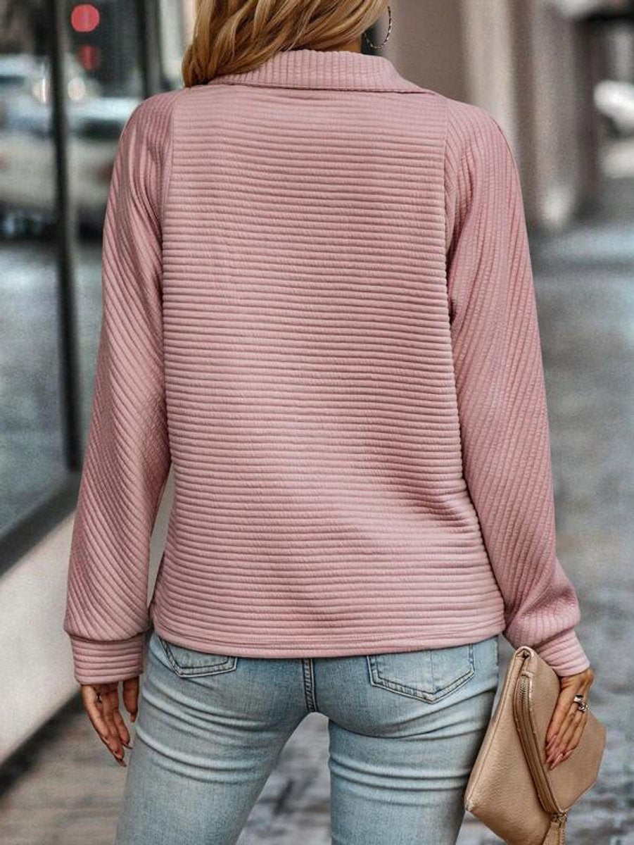 Mia Zip Stand Collar Sweater