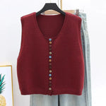 Amelie Button-Front Sweater Vest