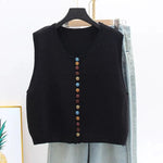 Amelie Button-Front Sweater Vest