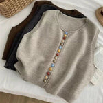 Amelie Button-Front Sweater Vest