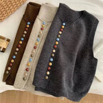 Amelie Button-Front Sweater Vest