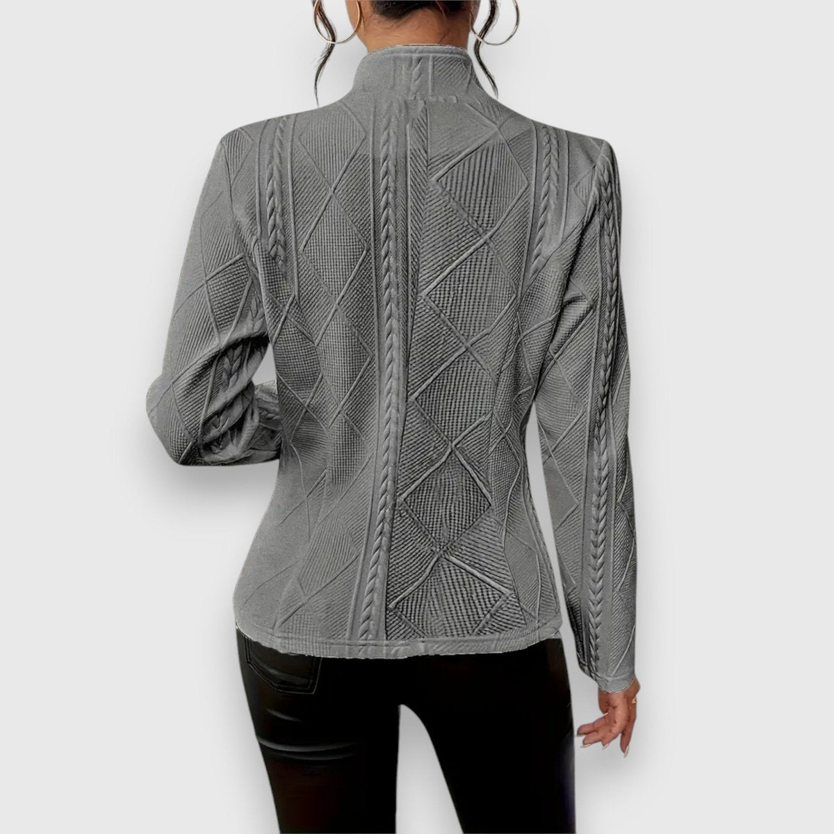Elisabeth Cable Knit Mock Neck Sweater