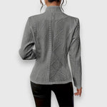 Elisabeth Cable Knit Mock Neck Sweater