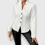 Elisabeth Cable Knit Mock Neck Sweater