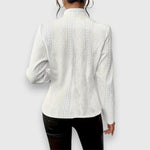 Elisabeth Cable Knit Mock Neck Sweater