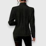 Elisabeth Cable Knit Mock Neck Sweater