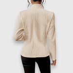 Elisabeth Cable Knit Mock Neck Sweater